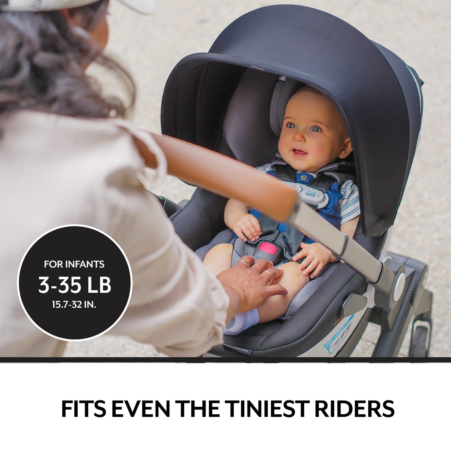 Evenflo - Gold Shyft DualRide with Carryall Storage Infant Car Seat and Stroller Combo - Onyx Black
